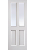 Canterbury 2 Light Obscure Glazed Smooth FD30 Fire Door