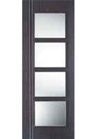 Ash Grey Zanzibar 4L Clear Glazed Internal Door