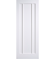 White Primed Lincoln 3 Panel Fire Door