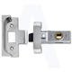 Union Rebated Tubular Mortice Latch Silver Enamelled 64mm