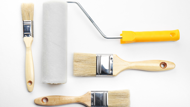 paintbrushes and rollers