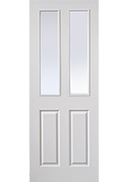 Canterbury 2 Light Clear Glazed Textured FD30 Fire Door