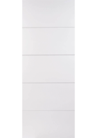 White Moulded Horizontal Four Line FD30 Fire Door