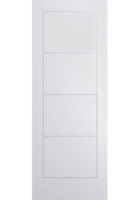 White Moulded Ladder FD30 Fire Door