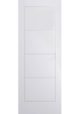 White Moulded Ladder FD30 Fire Door