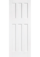 White Primed DX 60s Style FD30 Fire Door