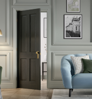Smoked Oak Regency 4 Panel FD30 Fire Door
