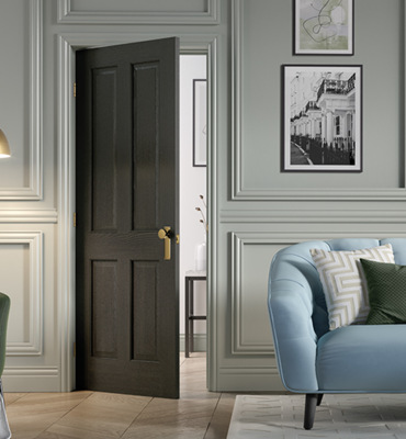 Smoked Oak Regency 4 Panel FD30 Fire Door