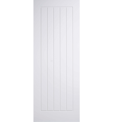 White Primed Mexicano FD60 Fire Door