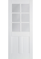 LP White Primed Canterbury 2 Panel 6 Light Glazed