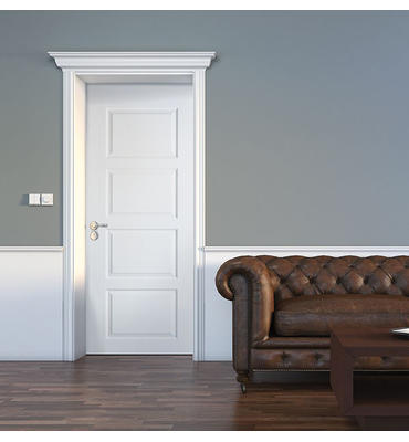 White Primed Contemporary 4 Panel