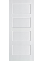 White Primed Contemporary 4 Panel FD30 Fire Door