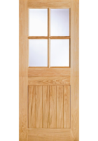 Oak 4 Light Stable Bevelled Double Glazed