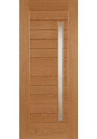 Oak Oslo Clear Glazed External Door
