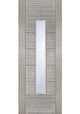 Pre-Finished Light Grey Corsica 18G Central Obscure Glazed FD30 Fire Door