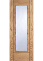 Pre-Finished Oak Corsica 1 Light Clear Glazed FD30 Fire Door