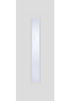 White Primed Corsica 18G Central Clear Glazed FD30 Fire Door