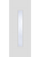 White Primed Corsica 18G Central Obscure Glazed FD30 Fire Door