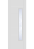 White Primed Corsica 18G Offset Obscure Glazed FD30 Fire Door