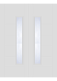 White Primed Corsica 18G Offset Clear Glazed FD30 Fire Door Pairs