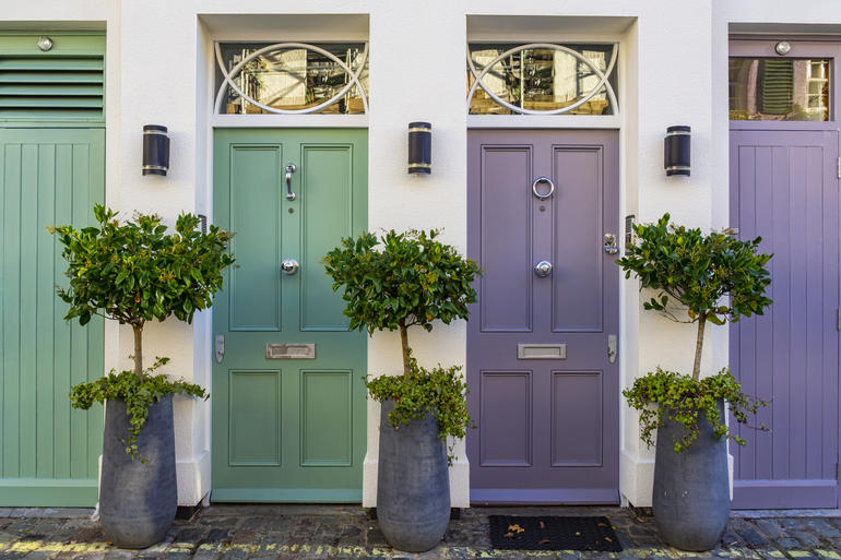 Coloured front door