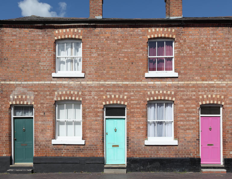 Bold colour front door