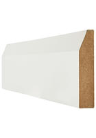 Chamfered White Primed Skirting Board Pack