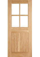 Pre-Hung Oak Cottage 4 Light Doorset