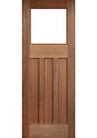 Pre-Hung Hardwood 1930s Clear Glazed Doorset