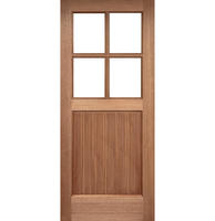 Pre-Hung Hardwood Cottage 4 Light Clear Glazed Doorset