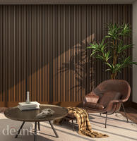 Immerse Acoustic Walnut Wall Panelling in a living room