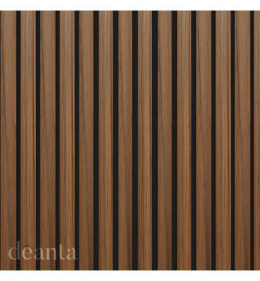 Immerse Acoustic Walnut Wall Panelling close up