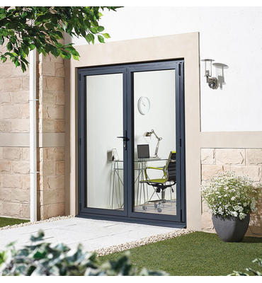 ALUVU EXTERNAL FRENCH DOOR PRE-FINISHED GREY