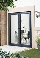 AluVu Anthracite Grey External French Doors