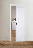 White Primed Lincoln Pocket Door Kit