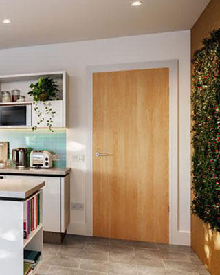 Internal Oak Flush Fire Door