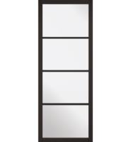 Black Studio 4 Light Clear Glazed