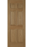 Oak 6 Panel FD30 Fire Door