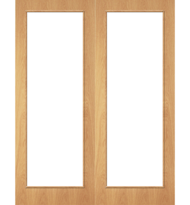 19G Oak Flush Flush FD30 Fire Door Pair