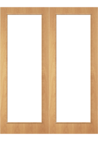 19G Oak Flush Flush FD30 Fire Door Pair